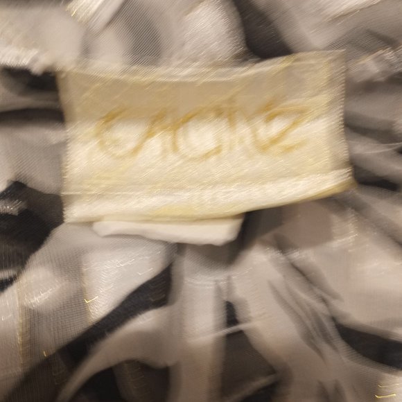 Women's L Cache Tiger Striped Chiffon Bodysuit - Picture 7 of 17